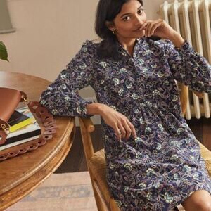 Boden Navy Blue Paisley Mini Dress